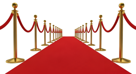 Red Carpet with Gold Stanchions and Velvet Ropes event