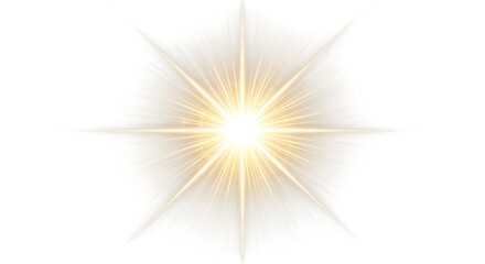 Bright Starburst Light Effect with Golden Rays Keywords: starburst, light, glow, bright, flash