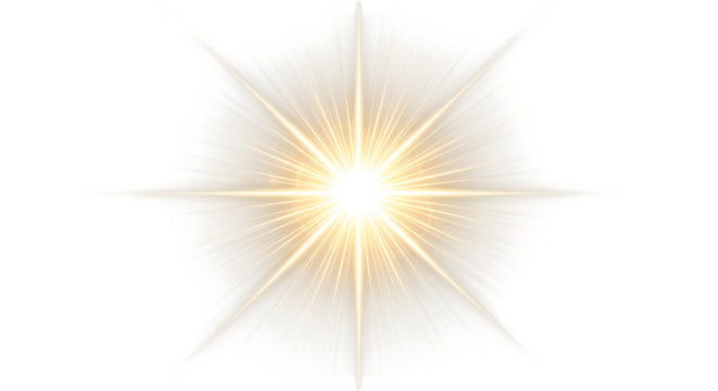 Bright Starburst Light Effect with Golden Rays Keywords: starburst, light, glow, bright, flash