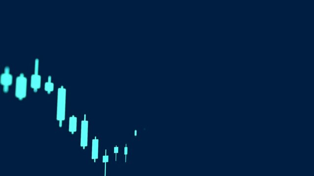 Blue, slightly blurred stock market chart, market data. Progress, investment, bull market, success, positive results, strong business.