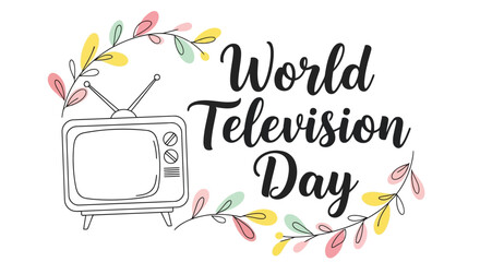 World television day text and illustration