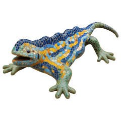 Colorful Mosaic Lizard Sculpture