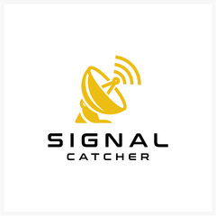 Signal Catcher Logo Capturing Signals with Modern Design