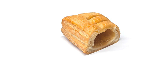 Apple pie on white background