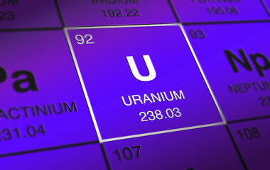 URANIUM (U) periodic table 92 element © digitalpochi