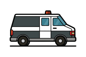 ambulance car vector illustration, A vector art of ambulance on white background