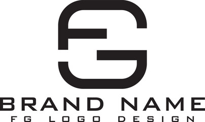 Vector abstract luxury circle stamp letter fg logo