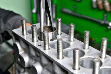 diesel engine fuel pump repair installation of section tappets engine housing