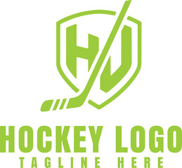 Vintage Ice Hockey logo set. Set of 12 hockey logo templates. Print for t-shirt, typography. Trendy vintage hipster design. Vector illustration