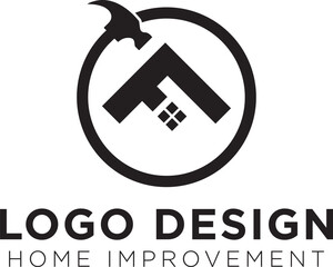 House repairing logo with creative concept and business card design Premium Vector