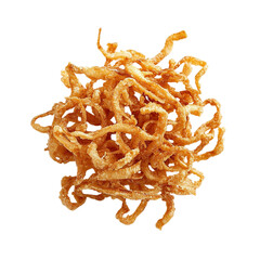 Crispy fried onion rings Isolated transparent on white background