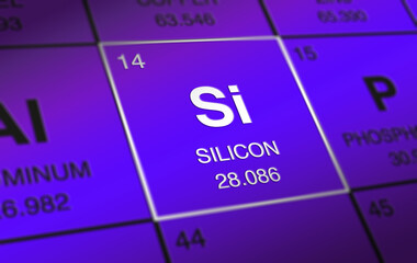 Silicon (Si) periodic table 14 element
