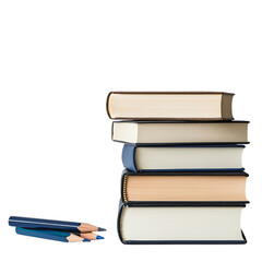 stack of books product shoot Isolated transparent on white background