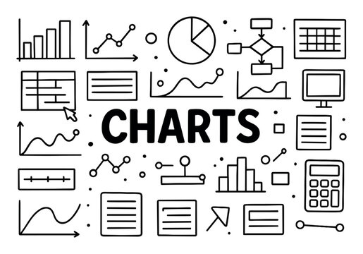 Chart Icons Doodle