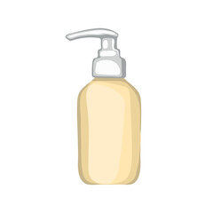 Shower gel cosmetic packaging with dispenser illustration