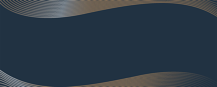 Contemporary technology cover design. Gold background blue geometric pattern, and gold (guilloche curve). Premium gold vector technology background for business templates, digital certificates