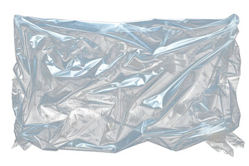 Obraz premium Clear plastic wrap texture with light reflections and subtle wrinkles detail on transparent background