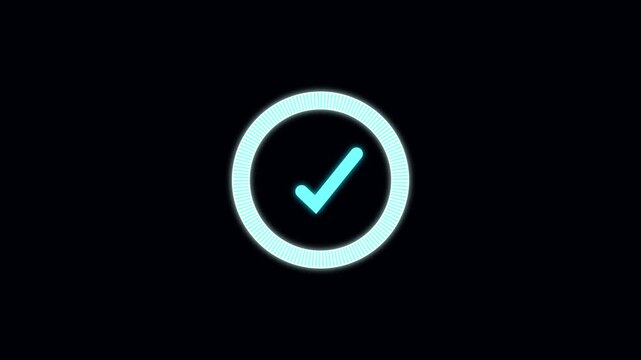 Digital glowing cyan ring with loading indicator in hd modern abstract blue tech visualization Glowing Cyan Ring with Progress Indicator on Black Background abstract blue.