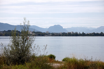 This is the view from Lochau, Austria, across Lake Constance