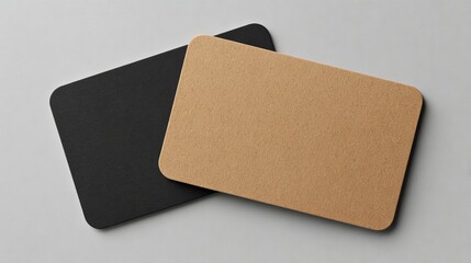 Create a memorable first impression with elegant black and kraft business cards for your modern brand and professional networking strategy