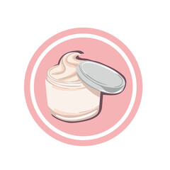 Jar with Cream and Soap, Cosmetics Cartoon