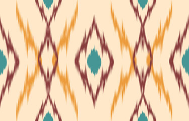 Ethnic abstract ikat art. Aztec ornament print. geometric ethnic pattern seamless  color oriental.  Design for background ,curtain, carpet, wallpaper, clothing, wrapping, Batik, vector illustration.