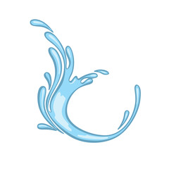 Water, wave, symbol, water-containing product ingredient illustration