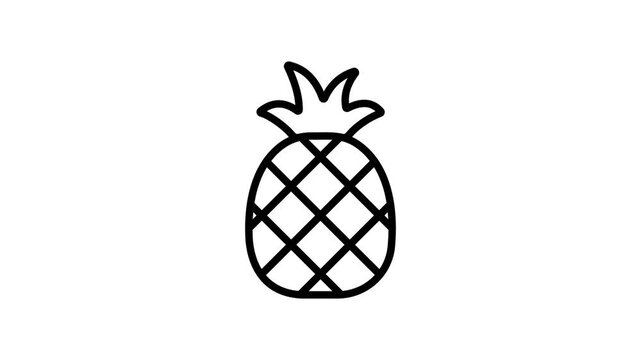 A pineapple symbolizing tropical destinations, travel, and exotic fruits.