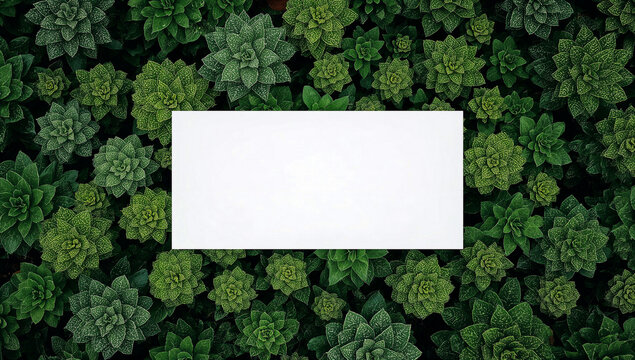 Natural powerpoint background with central white rectangle and green accents