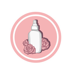 Cosmetic spray bottle with rose scent