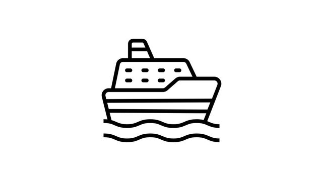 A cruise ship sailing on water, representing luxury travel and vacations.