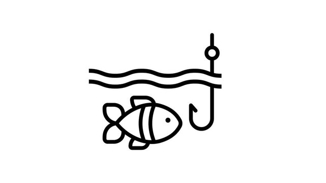 Get this amazing animated icon of fishing in modern style