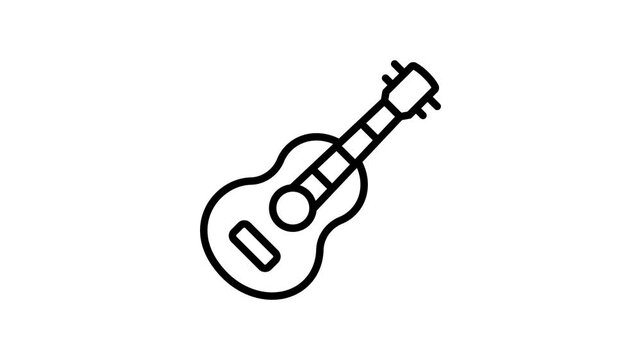 A guitar representing music, travel, and entertainment on the go.