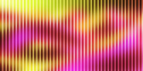 Colorful vertical glass ripple texture with yellow, red, and pink gradient light effect. Modern futuristic style for cosmetic branding, promotional banners, web design, and digital wallpapers