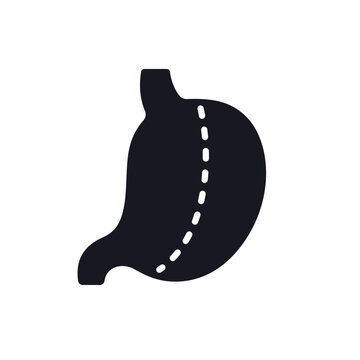 gastric sleeve icon, gastrectomy of stomach