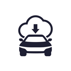 OTA update for car icon with a cloud