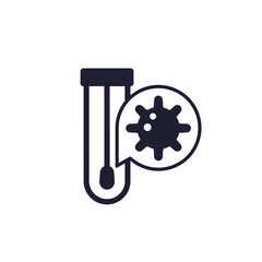 swab test icon with virus