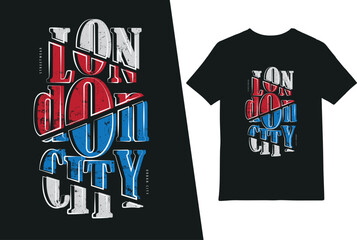 London City Typography Urban Streetwear T-Shirt Design