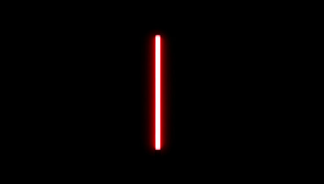 Red white and blue neon glowstick standing