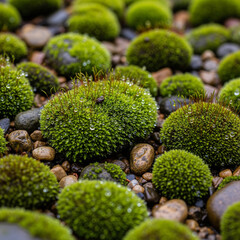 close up of green moss