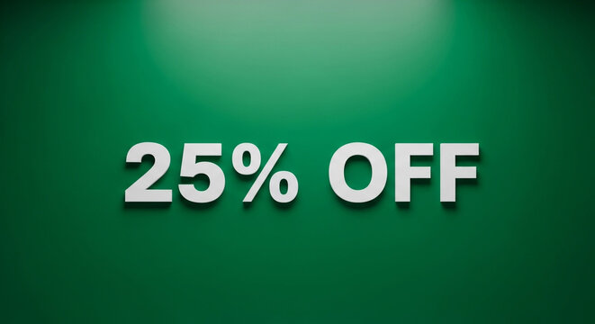Grab this amazing 25% off discount offer, perfect for driving sales and attracting customers to your business promotions now!