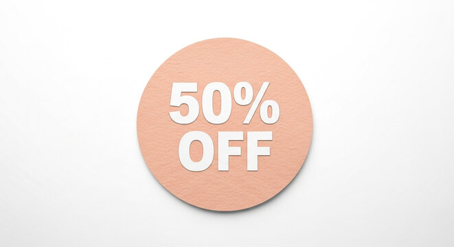 Get 50% off today! Huge discount savings offer, amazing deal, promotion, special offer, sale, shop now, limited time only