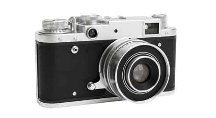 Vintage camera isolated on transparent background