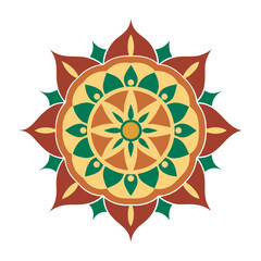 Ornamental Decorative Floral Mandala Silhouette Art