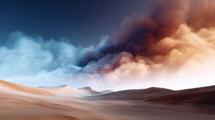 Climate change in Africa is causing a terrible sandstorm, carrying mud and sand across the savannah, disrupting normal life.