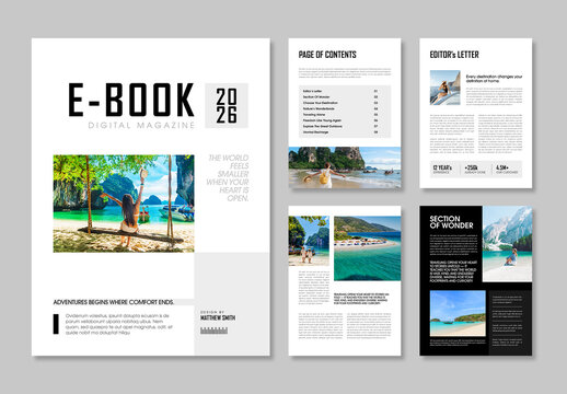 Wanderlust Travel Ebook Template With Modern Adventure Layout