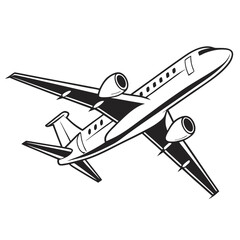 Business Jet Airplane in Flight on White Background aircraft aviation