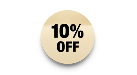 Grab these amazing savings with a 10% OFF discount sticker, perfect for promoting sales and special offers across all your marketing needs