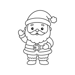 Hand-Drawn Baby Santa Coloring Page