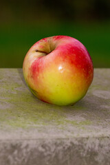 apples on a wooden table